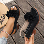 Stylish Women's Floral Block-Heel Shoes