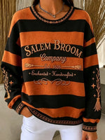 Casual Striped Crew Neck Long Sleeve Sweatshirt