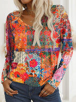 Stunning Orange Long Sleeve Top