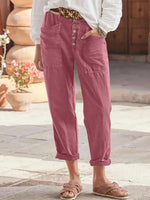 Solid Color Loose Casual Pants