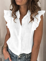 Women's Solid Color Lapel Shirt