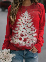 Christmas Tree Print Sweatshirt