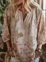 Sweet Pink 3/4 Sleeve Top