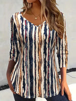 Breezy V-Neck Long Sleeve Top
