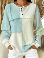 Casual Abstract Crew Neck Long Sleeve Sweatshirt
