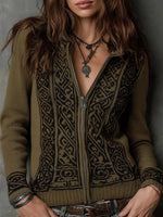 Special Green Long Sleeve Cardigan