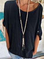 Solid Crew Neck Casual Half Sleeve T-Shirt