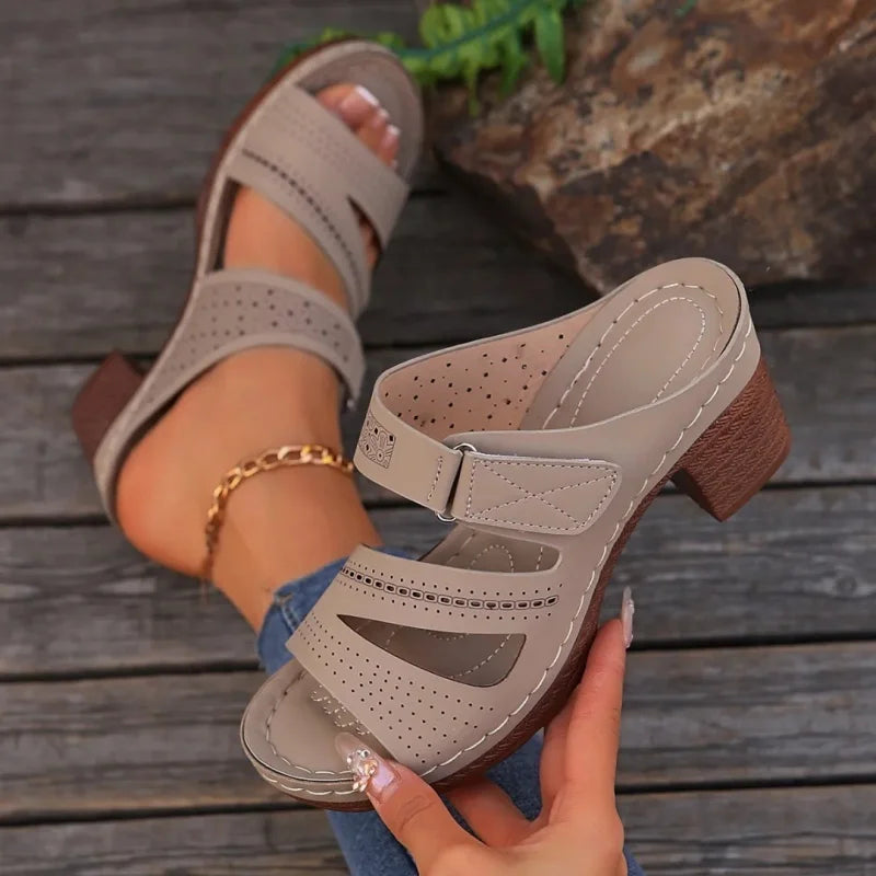 Women's Summer High-Heel Cutout Sandals