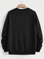 Casual Round Neck Graphic Print Pullover