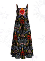 Sacred Flame Heart Wide Straps Maxi Dress