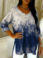 Women's Casual V-neck 3/4 Sleeve Shirt