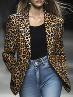 Wild Leopard Long Sleeve Blazer