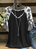 Casual Leopard Print Short Sleeve Blouse