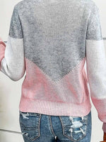 V Neck Solid Color Daily Pullover Sweater