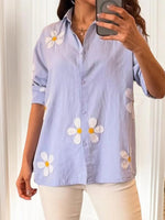 Light Purple Collared Long Sleeve Shirt