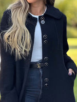 Solid Color Lapel Woolen Jacket