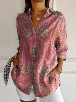 Vintage Ethnic Print Blouse