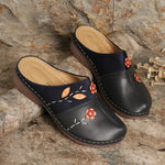 Women's Casual Leather Wedge Sandals