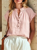 Casual Pink Short Sleeve Shirt