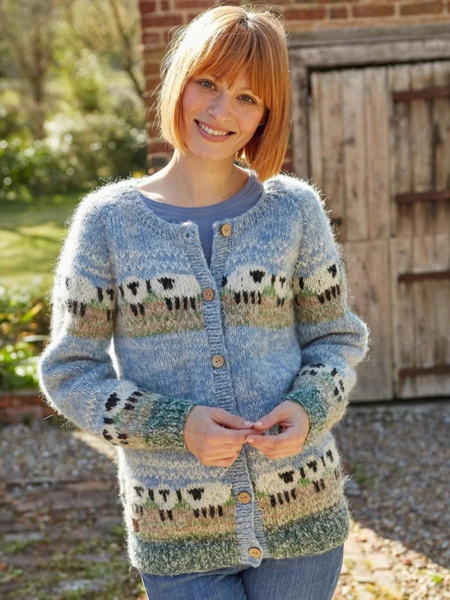 Casual Sheep Long Sleeve Cardigan