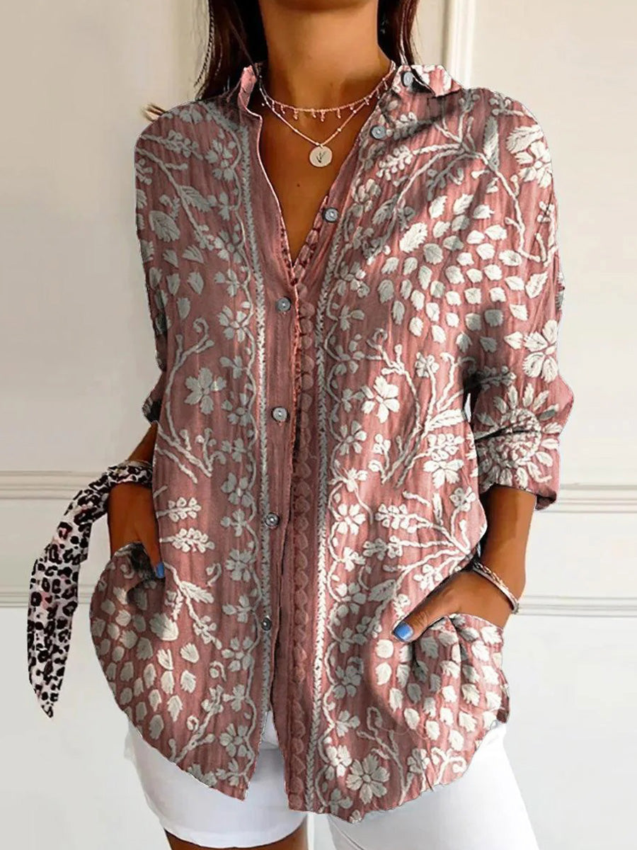 Special Collared Long Sleeve Shirt