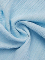 Blue Casual Texture Buckle Pocket Pants