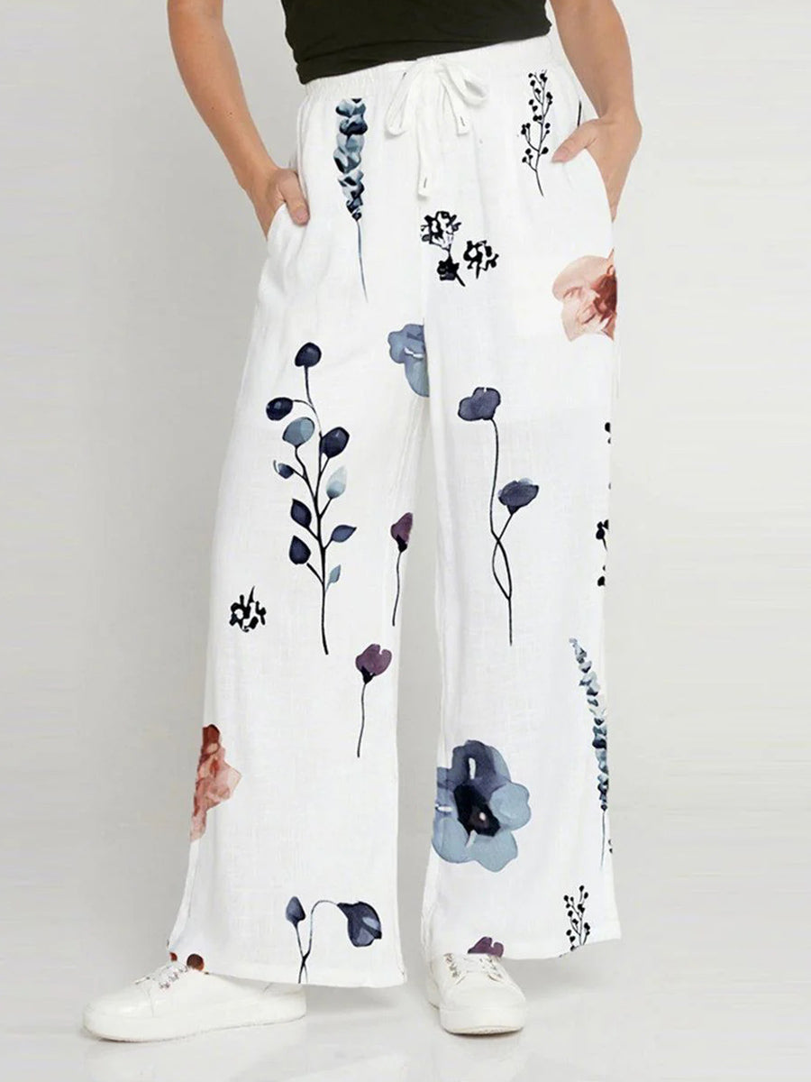 Casual White Side Pocket Pants