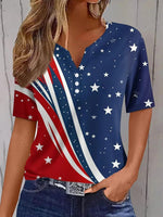 Classy V-Neck Short Sleeve Top