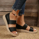 New Women's Stylish Genuine Leather Platform Sandals