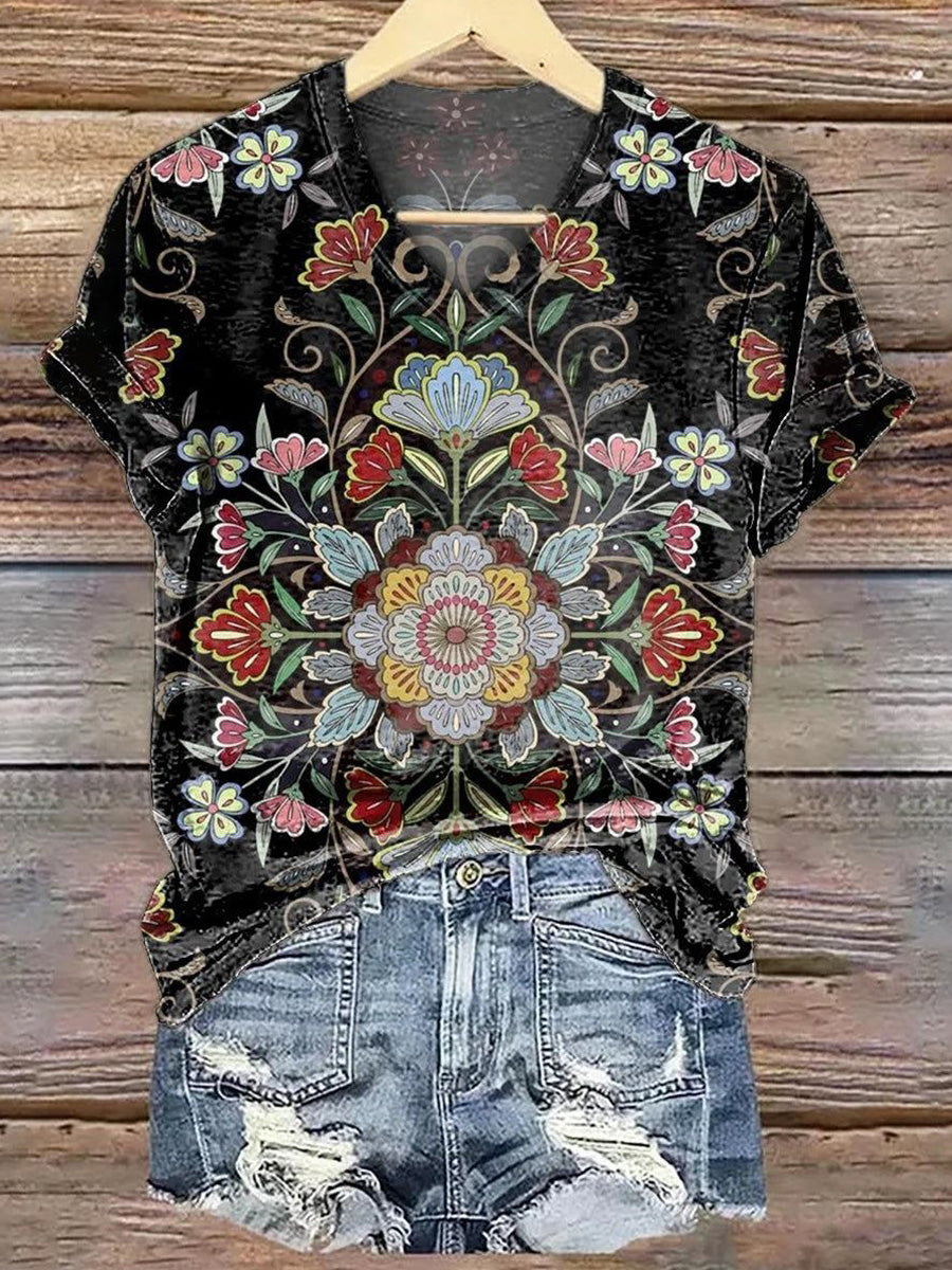 Special V-Neck Short Sleeve Top