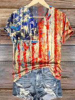 Popular V-Neck Short Sleeve Top