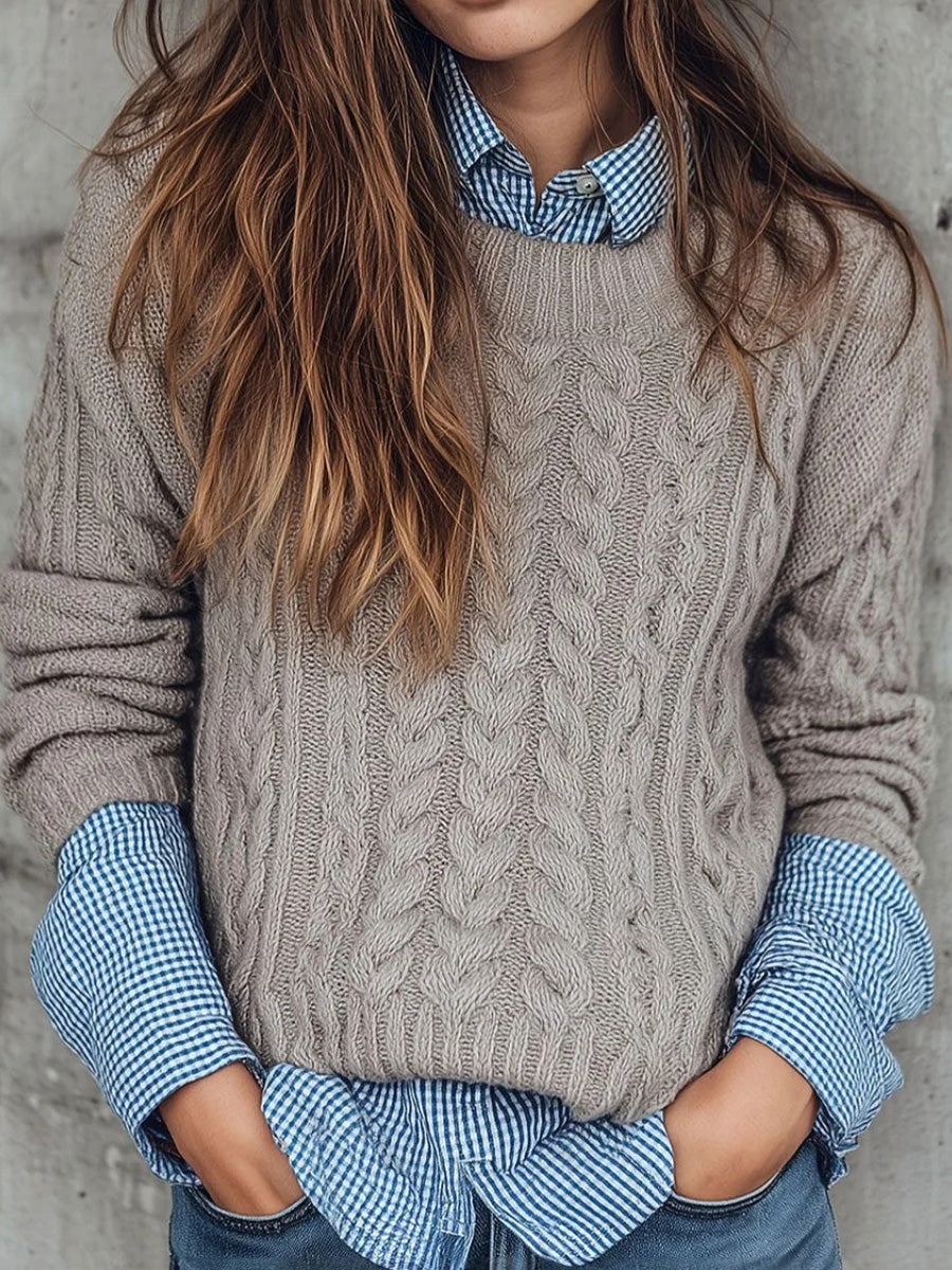Groovy Long Sleeve Grey Sweater