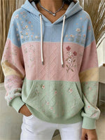 Casual Floral Hoodie Long Sleeve Hoodie