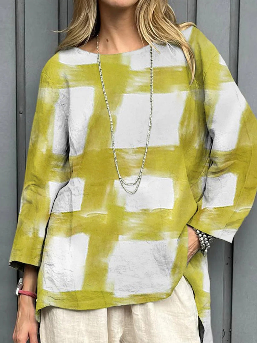 Fresh Check Long Sleeve Top