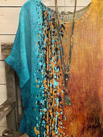 Women's Abstract Colorblock Short Sleeve Casual Top