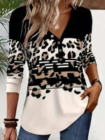 Vintage Leopard Print Blouse