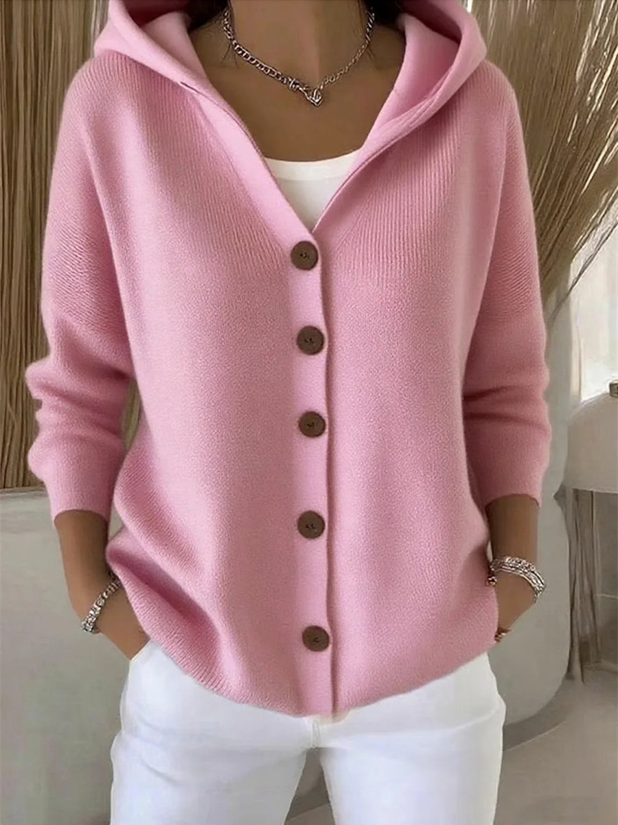 Women Plain Long Sleeve Comfy Casual Cardigan