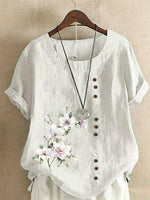 Casual Floral Print Blouse