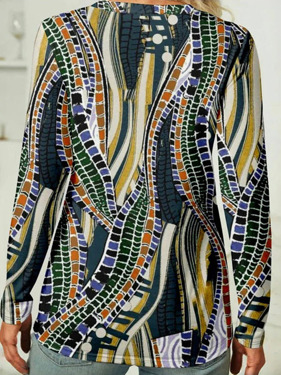Vintage Abstract Print T-Shirt