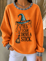 Casual Plaid Crew Neck Long Sleeve Sweatshirt