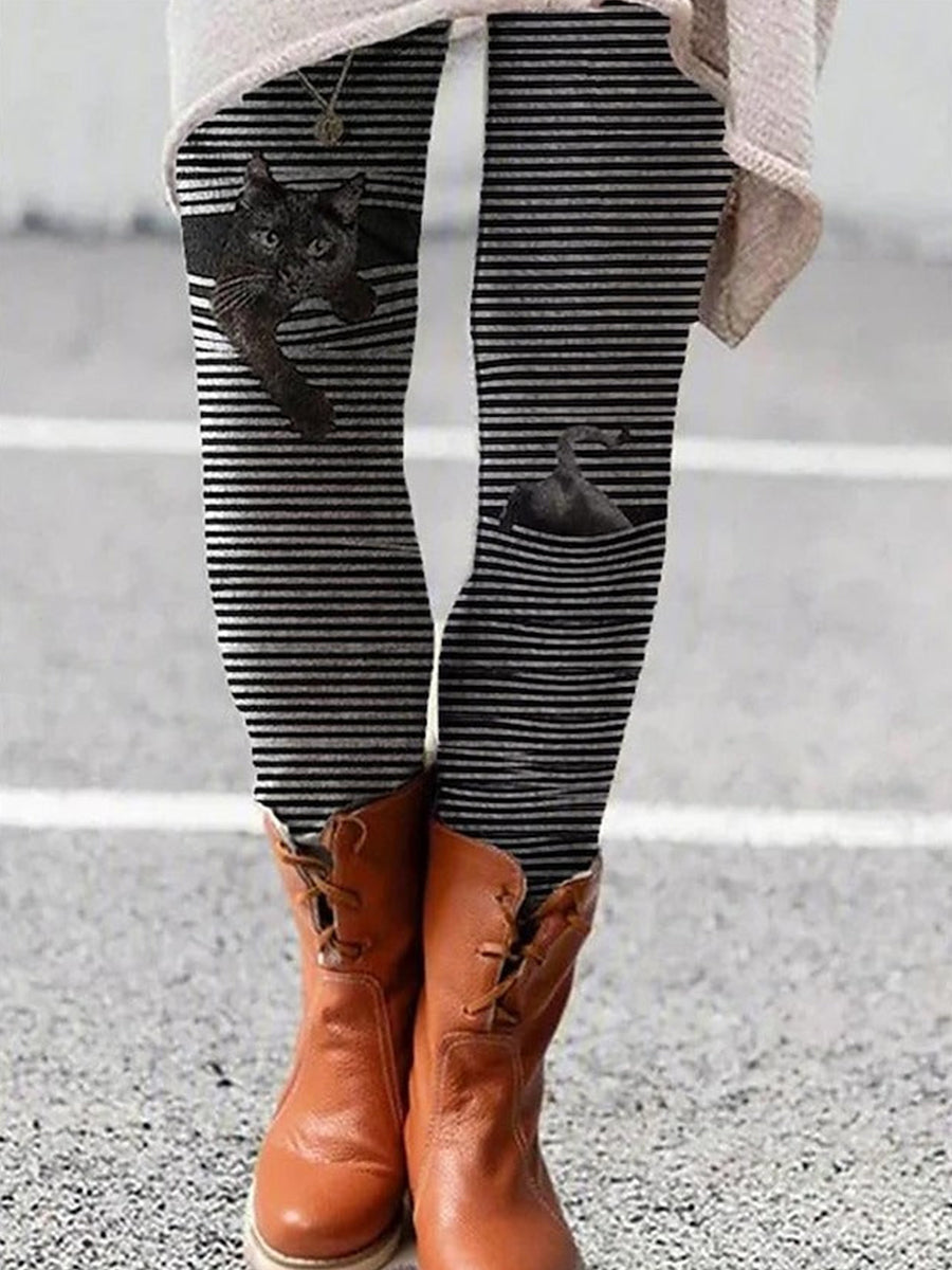 Winter Warm Black Fleece Lined Leggings