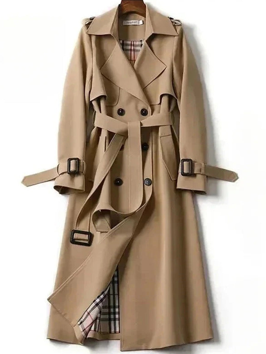 Elegant Women's Brown Trench Coat
