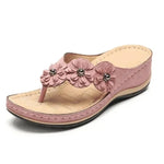 Women's Floral Toe-Post Sandals