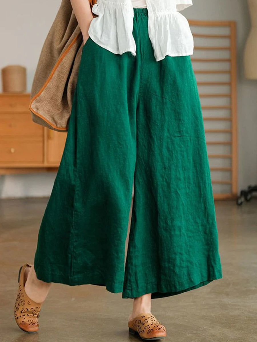 Women's Casual Loose CottonWide Leg Pants