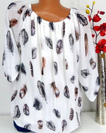 Vintage Long Sleeve Off Shoulder Casual Blouse