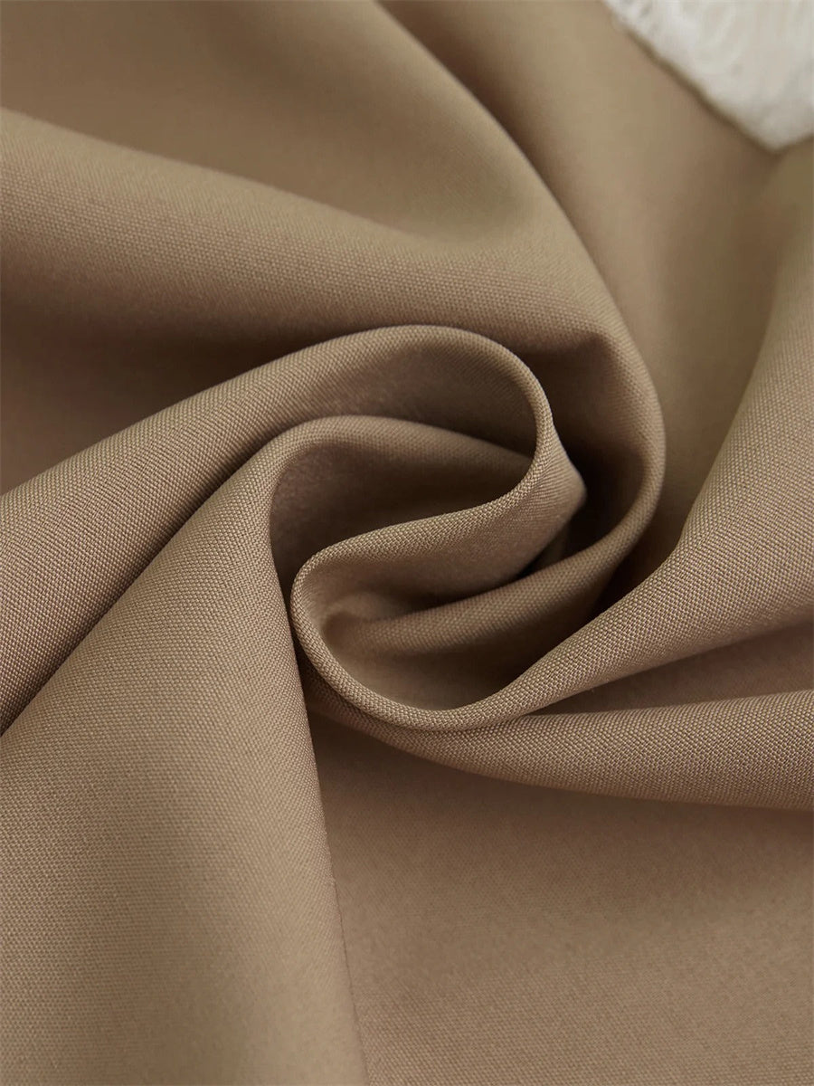 Women's Sleeveless Lace Layered Ruffle Hem Casual Dress