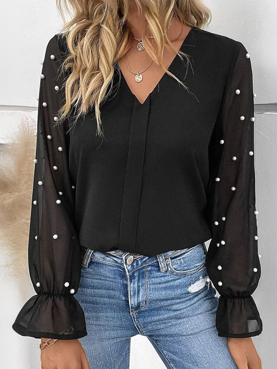 Simple Long Sleeve Plain Top