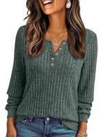 Casual Lightweight Long Sleeve Plain Sweater