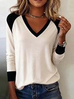 Chic V-Neck Long Sleeve Top