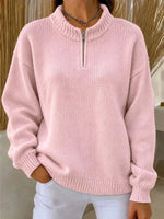 Ribbed Simple Plain Long Sleeve Sweater